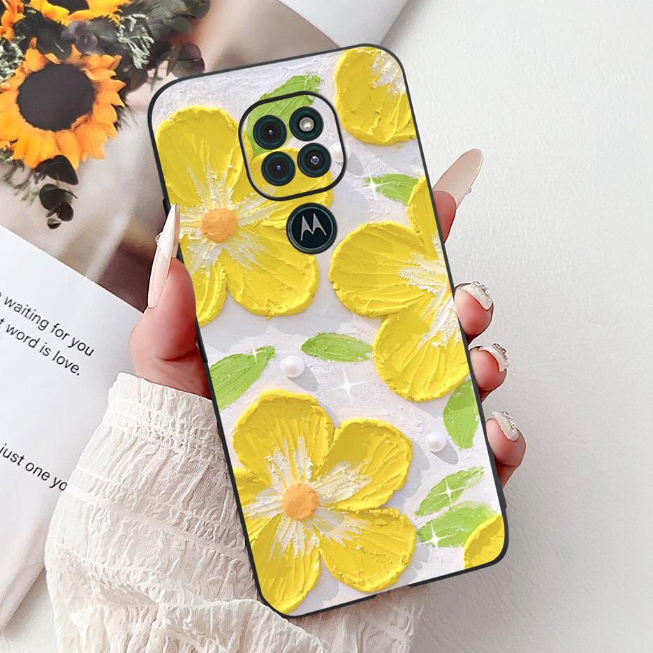 For Motorola Moto G9 Play Case Colorful Flowers Painted Cover Soft TPU Phone Cases For Motorola Moto G9 Plus MotoG9 Power Fundas