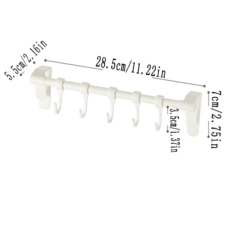 1/2PCS Laminate Hook Shelf Kitchen Cabinet Door Towel Rack Drawer Door Shelf Wardrobe Clothes Rack Bag Hanger