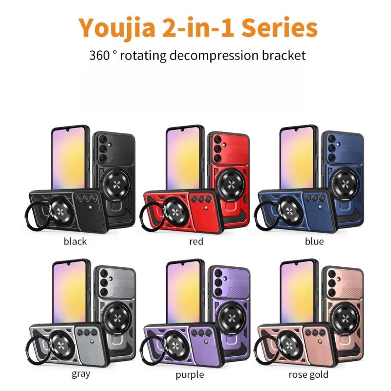 Luxury Magsafe Magnetic Wireless Charging Armor Case For Samsung Galaxy A36 A26 A25 Military Finger Ring Holder Protective Case