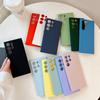 Applicable To Samsung S26Ultra Liquid Silicone Mobile Phone Case S25 Solid Color Skin Feeling S24 All-inclusive Anti-drop Protection