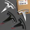 2PCS Car Front Emblem Rear Trunk Emblem Sticke for Tesla Model 3 Mode Y Metal Logo Replacement Rear and Rear Logos