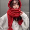 Korean Winter Hat Scarf Combo for Women Thick Knit Beanie with Pom Ear Flaps Bonnet for Extreme Cold Bucket hat for Women