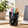 Smooth Surface Pen Tray Cat Holder, Cute Kitty Desk Organizer for Stationery Storage, Large Storage Box Capacity Pencil Stand Office Home, Creative