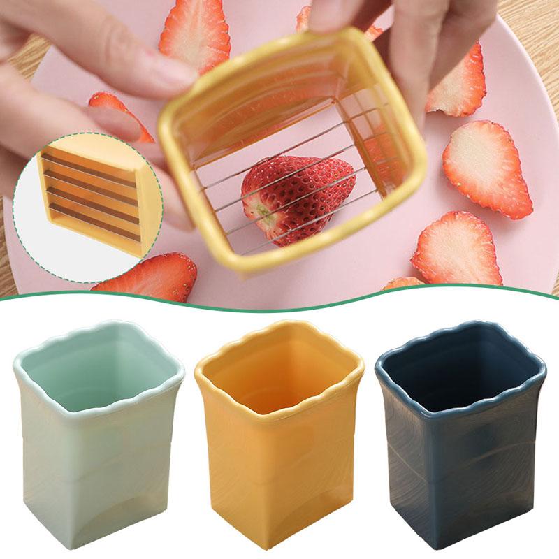 

3 Pcs Egg Slicer Cup Slicer, Fruit Slicer Strawberry Slicer, Quickly Making Fruit Vegetable Salad Strawberry Cutter Banana Slicer Kitchen Gadget