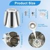 3Pieces Multipurpose Shower Knob Replacement Set Banthroom Accessory With Tub Faucet Handles In Matte Designs Finish