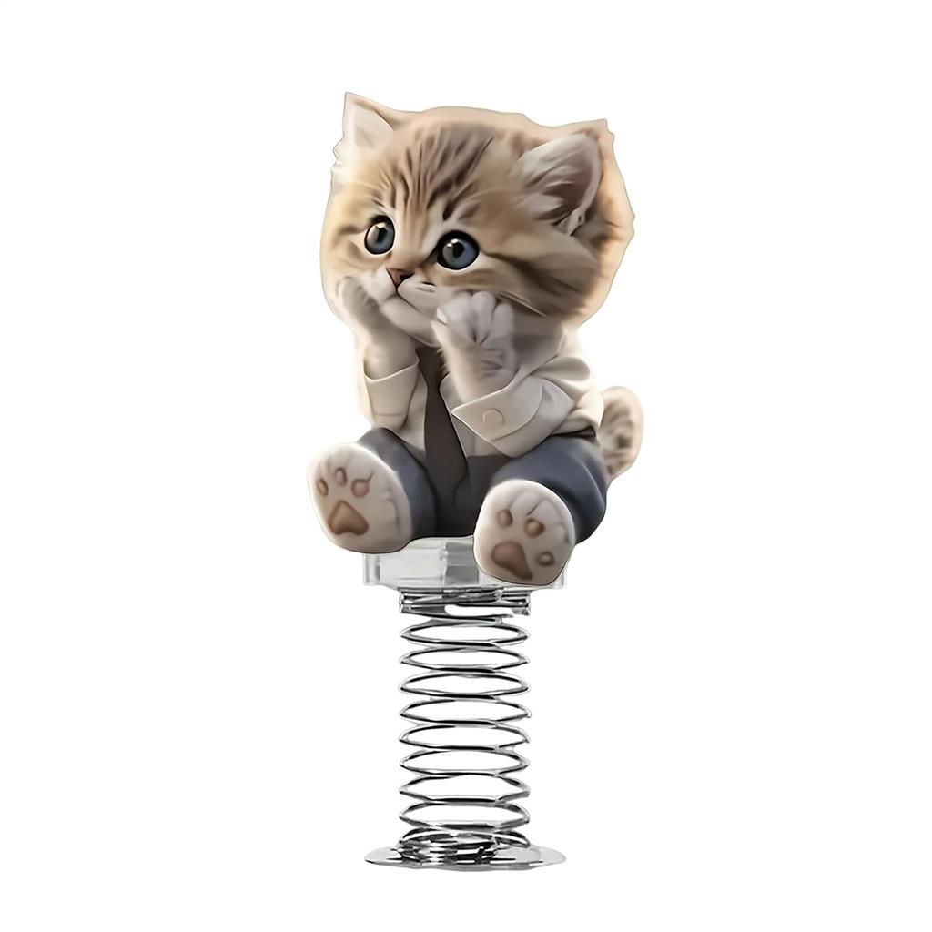 Hengroly Dashboard Figure - Car Decoration Figure - 2D Acrylic Cat Car Interior Decoration for Desk Bedside