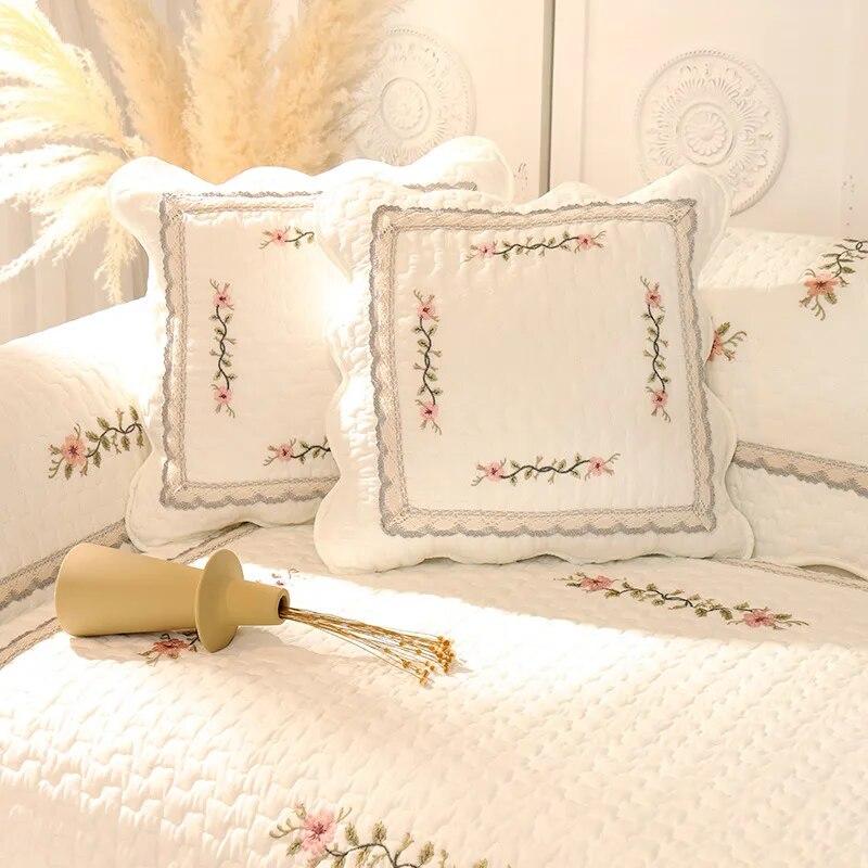 Cotton Modern Simple Non-Slip High-End Cushion Sofa Cover Cover Towel Sofa Cushion Pastoral Four Seasons Universal Pure