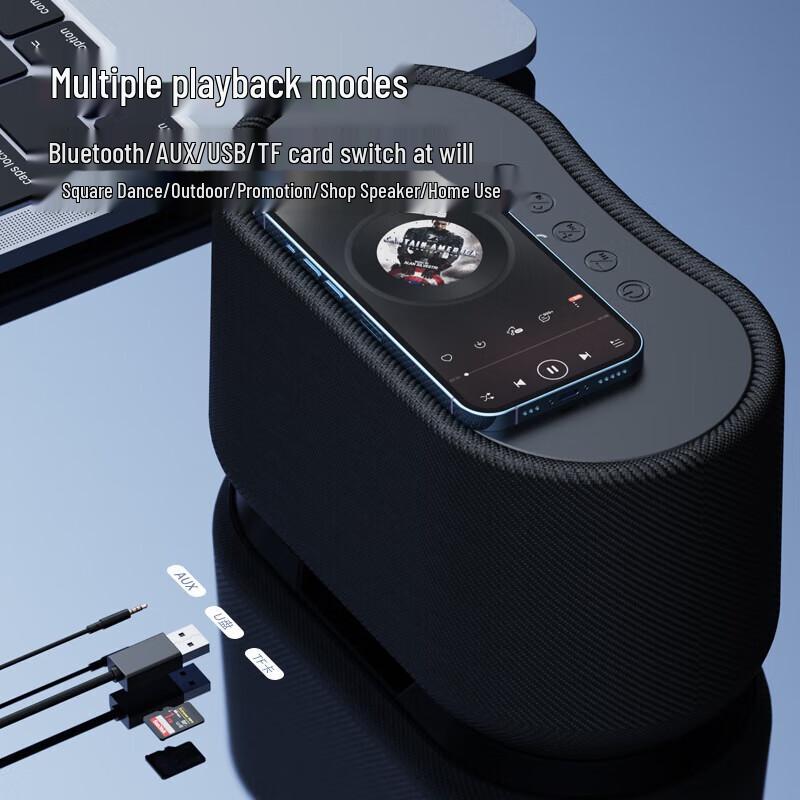 Přenosný Bluetooth reproduktor Aigo T180 s bezdrátovým nabíjením, čínská zástrčka (adaptér součástí dodávky)