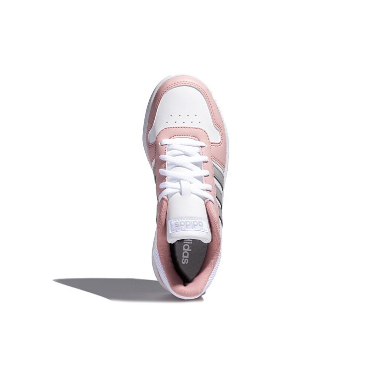 Adidas Neo Hoops 2.0 Comfortable Low-Top Sneakers Women Sneakers Pink White Silver FW5855