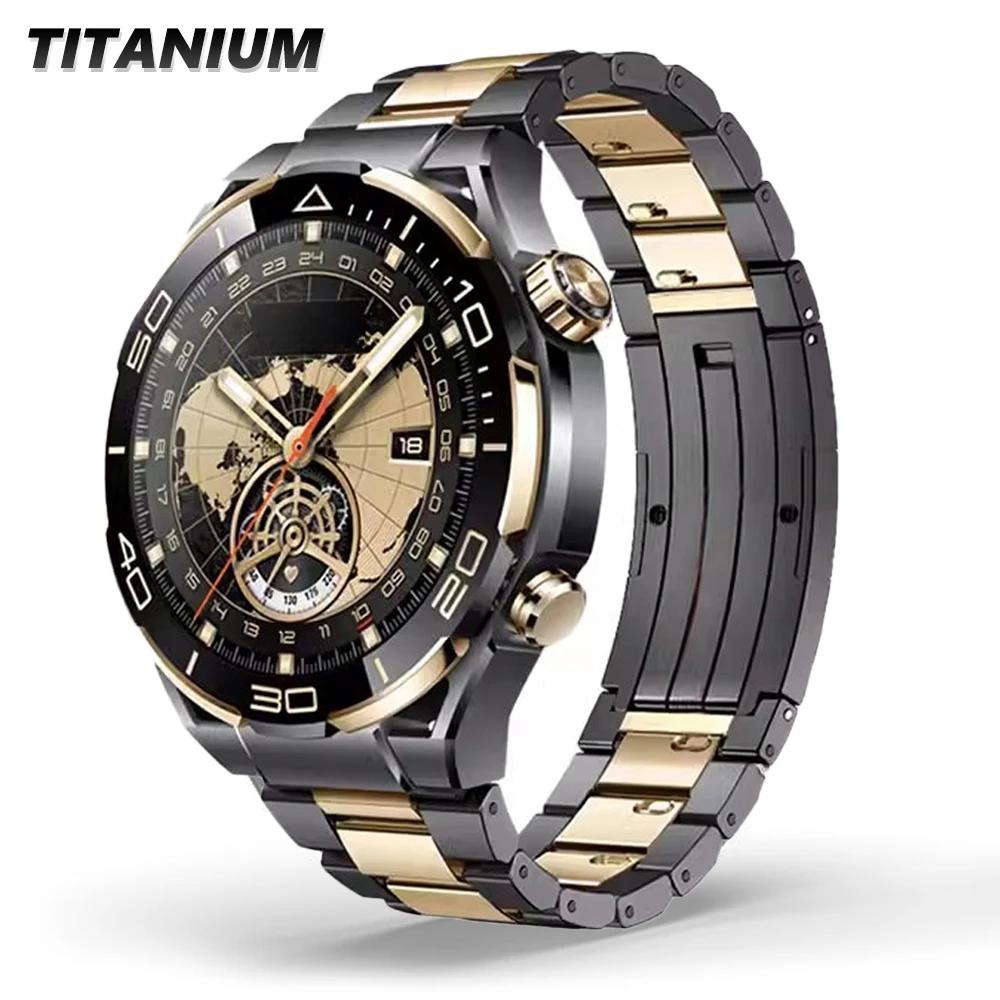 22mm Titanium Link Bracelet for Huawei Watch GT 5 46mm 3 Pro Ultimate Correa Strap for Samsung Galaxy 3 45mm Gear S3 Luxury Band