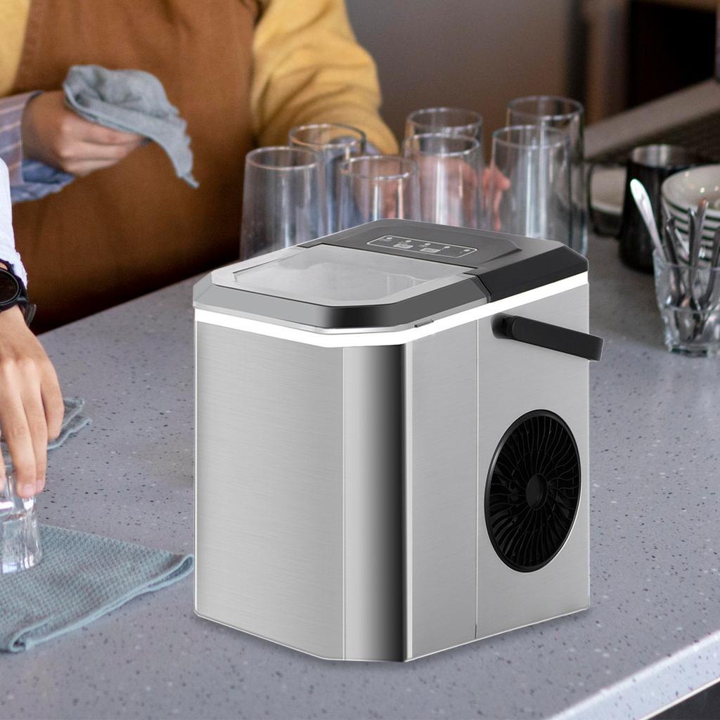 Electric Ice Machine Commercial Quick Ice Cube Maker Countertop Mini Ice Maker Machine for Camping Office Kitchen Home Party Bar