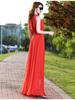 Women's Extra Long Fairy Beach Dress - Summer Chiffon, Plus Size, Spaghetti Strap