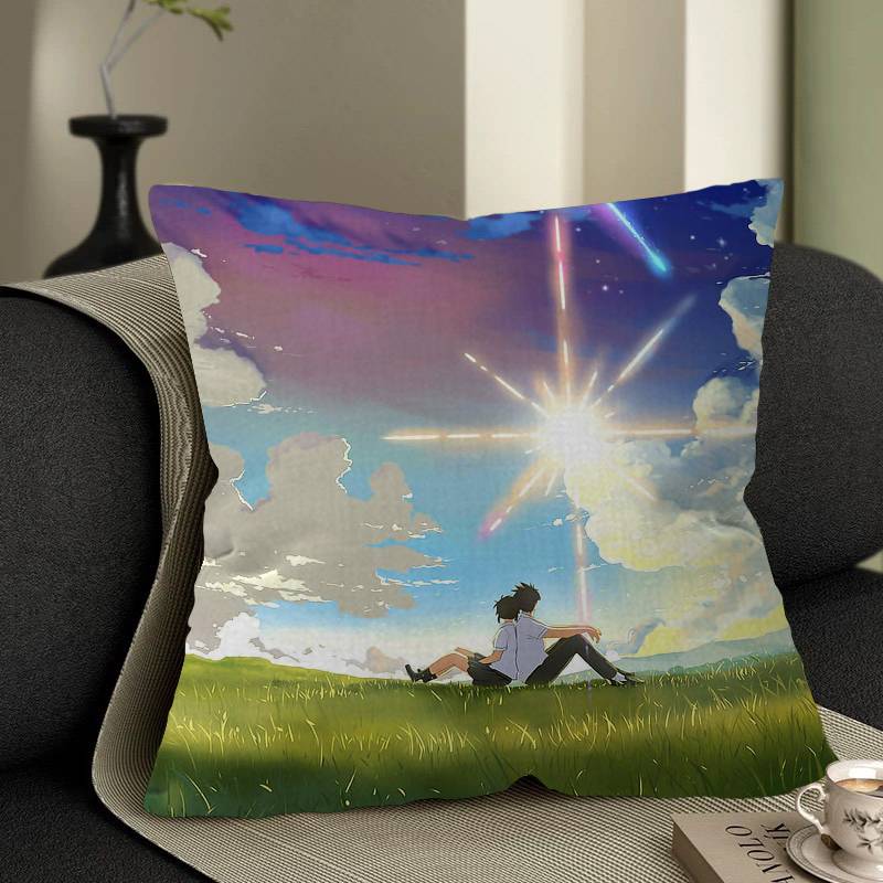 Movie Your Name Pillow Anime Pillow Sofa Bed Head Pillow Cover Cushion Cover 45x45 Cm Fashion