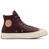 Converse 1970s Comfortable Versatile Thin Sole Non-slip Wear-resistant High-top Skate Shoes Unisex Brown