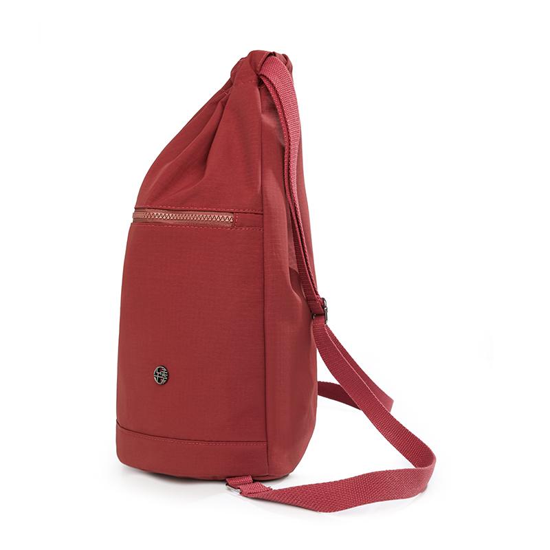 Lightweight Drawstring Pocket Solid Color Sports Backpack Women's Large Capacity Fitness Drawstring Backpack