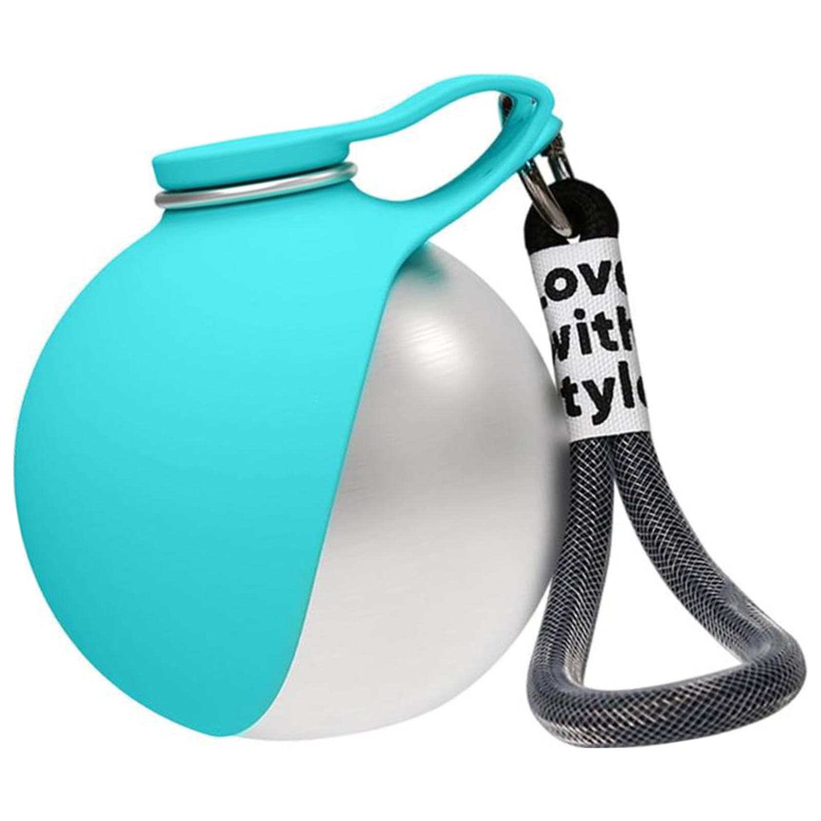 

Portable Tumbler for Dogs with Silicone Bowl Foldable Pet Water Bottle Stainless Steel Ideal for Walking Hiking & Travel