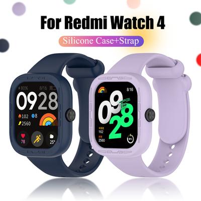 Obudowa etui do Xiaomi Redmi Watch 4 Pasek gumowy Smart Watch4 Silikonowy pasek Bransoleta Zderzak Muszla akcesorium