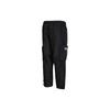 Adidas Solid Color Pocket Logo Print Straight-Leg Drawstring Sports Pants Men Bottoms Black HT0523
