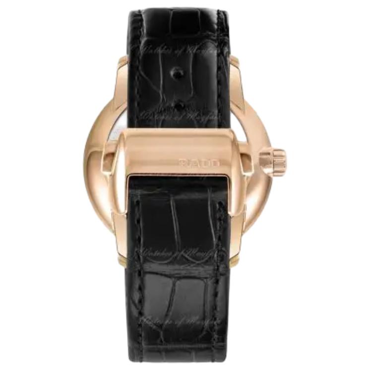 RADO radar diamond series mechanical movement DIAMASTER 50 meters waterproof men's Swiss watch 40.3mm white dial ceramic case leather strap R14068016