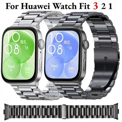 Metal Strap For Huawei Watch Fit 3 Smartwatch Stainless Steel Bracelet Wristband Belt For Huawei Watch Fit 2 1 Correa Accessories