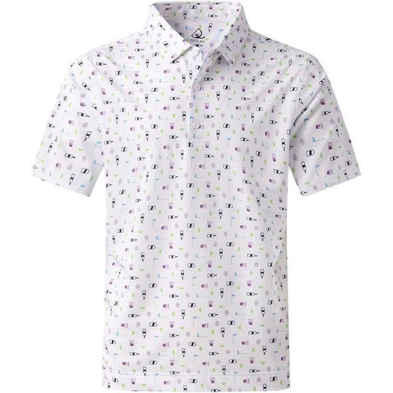 Short Sleeve POLO Shirt Button Solid Color Men's Sweatshirt