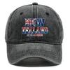 Baseball Cap With "NEW ZEALAND" "GO THE ALL WHITES" Flag Printed , Adjustable Snapback Baseball Cap Stylish Slouchy Solid Color Hip Hop Flat Cap