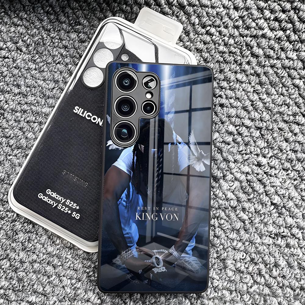 Rapper K-King Von Cool Phone Case For Samsung S26 Ultra S25 Edge Ultra S23 S22 S21 S20 Ultra Plus S24 Fe A25 Glass Cover