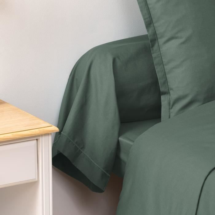 Taie de traversin - Horizon - 85 x 185 cm - 100% coton - Couleur Celadon - Naturelle