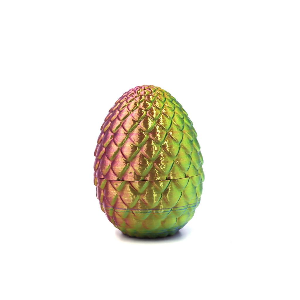 3D Printed Articulated Chinese Dragon Egg Ornament - Toy Figurine Gift Handicraft
