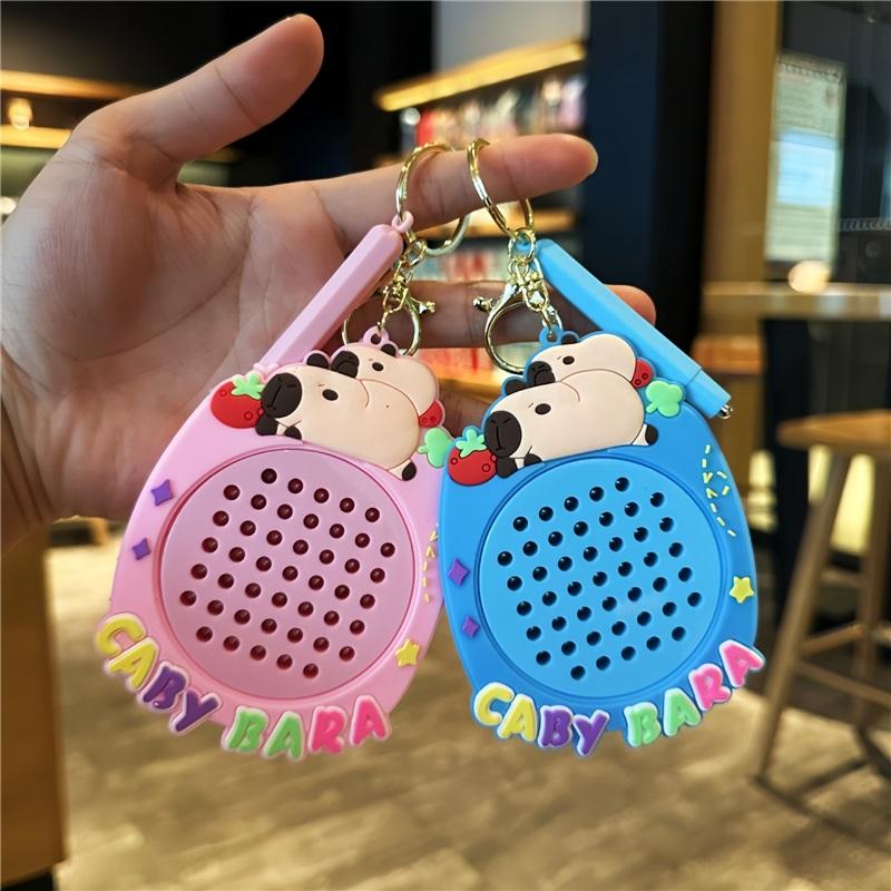 Cute Capybara Steel Ball Magnetic Decompression Keychain Student Bag Pendant Car Keychain