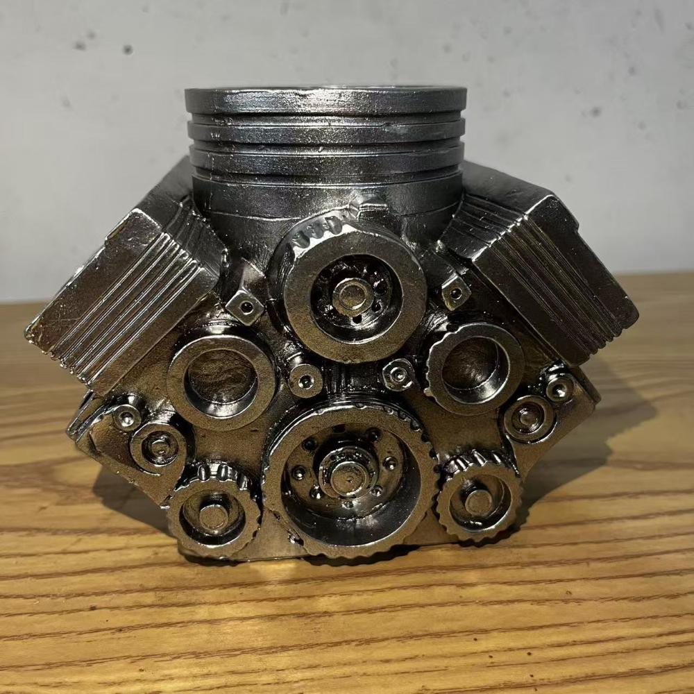 Pen Holder Decorative Cars Engine Home Decoration Accessories Office Desk Pen Holder Storage Creative Ornaments With Auto Engine