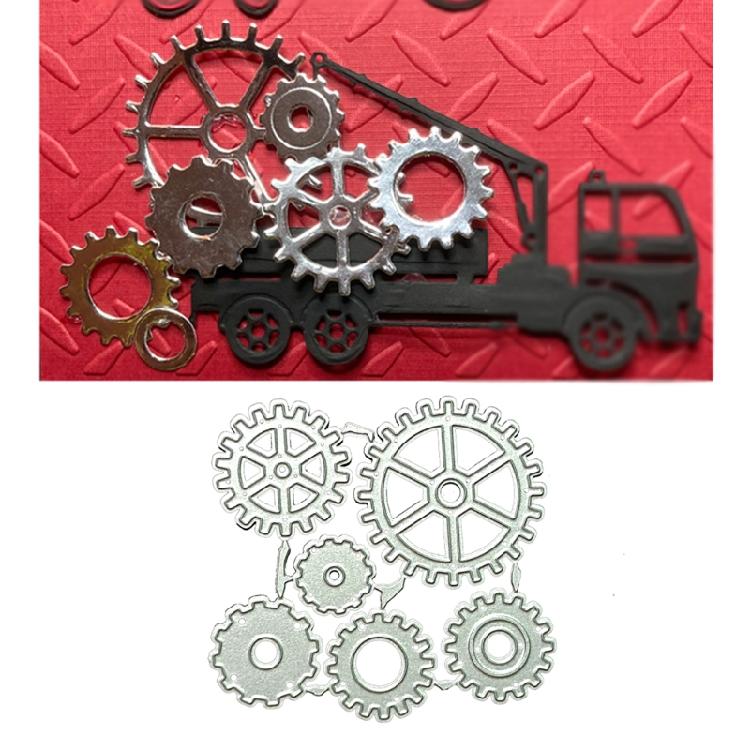 Gearwheel Cutting Dies Metal Stencil Decoration Home School Handmade