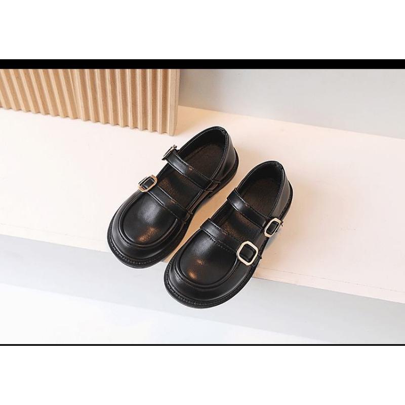 Fashion Retro Girls Small Leather Shoes Spring and Autumn New Children's Shoes Little Girl Princess Shoes Soft-soled Casual Shoes