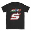 Johann Zarco 5 T-Shirt for Men  Funny Pure Cotton Tee Shirt Crew Neck Short Sleeve T Shirts Summer Clothing