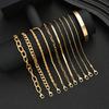 11pcs Fashion Minimalist Geometric Bracelet Set for Women Elegant Vintage Layered Snake Twist Chain Bead Bracelets Jewelry Gifts