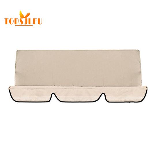 

Чехол для подушки для патио, водонепроницаемый, простой в установке, складной, защищает уличное кресло-качели, 3-местный сменный чехол для сиденья бежевый