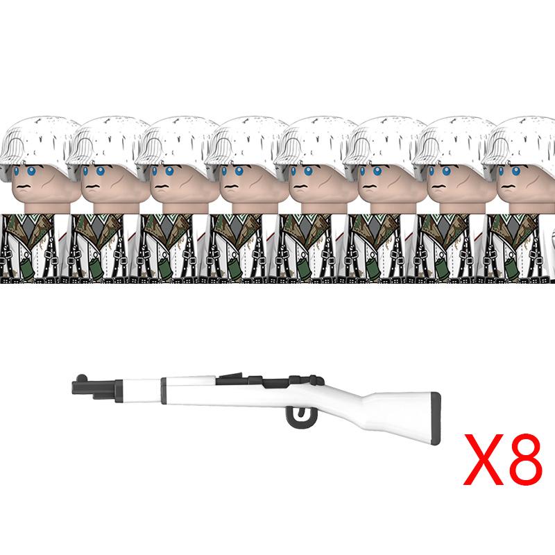 High-Quality Ww2 High-Quality Germany High-Quality Winter Military figure Army style High-Quality Army High-Quality Building High-Quality Blocks