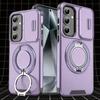 Armor Case For Samsung Galaxy A27 A57 A37 A17 A07 A56 A36 A26 A16 A06 A55 A35 A25 A15 Cover Slide Camera Magnetic Holder Funda