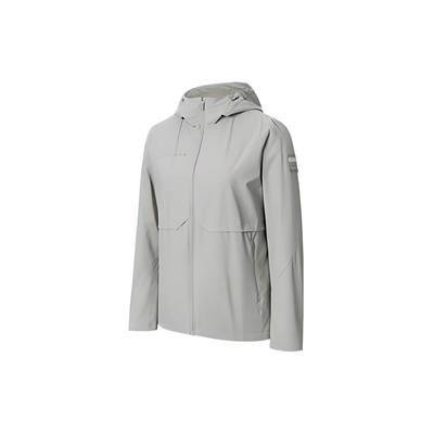 Training Series Water-Resistant Woven Jacket Running Sportswear Long Sleeve Windbreaker Women Jackets Light-Gray-Green 162347603-2