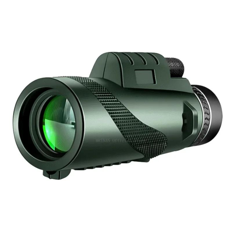 

80X100 Powerful Monocular High Definition Zoom Low Night Vision Telescope Binoculars with SmartPhone Holder for Hunting Camping