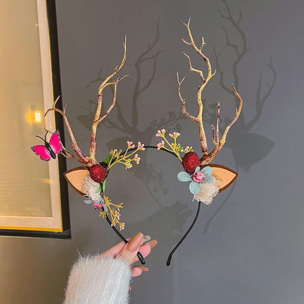 Party Decorations Photo Props Elk Ears Headband Fairy Deer Ear Women Hair Wear Glowing Headband
