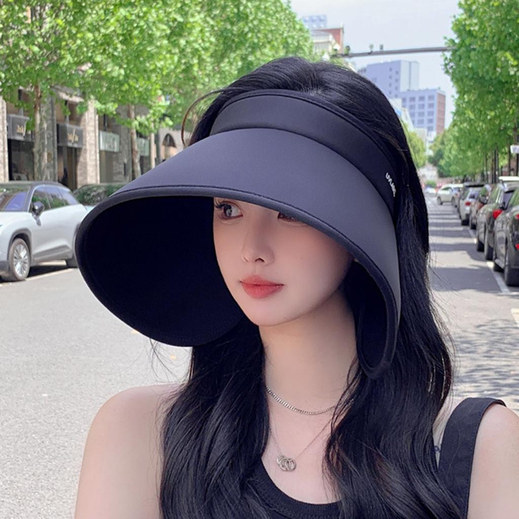 Womens Wide Brim Sun Hat Summer Wrap Around Face UV Protection Sun Visor Breathable Outdoor Sunscreen Cap for Beach Travel Sport
