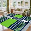 Seattle Seahawks Design Crystal Velvet Rug Soft Decorative Mat for Bedroom Entrance