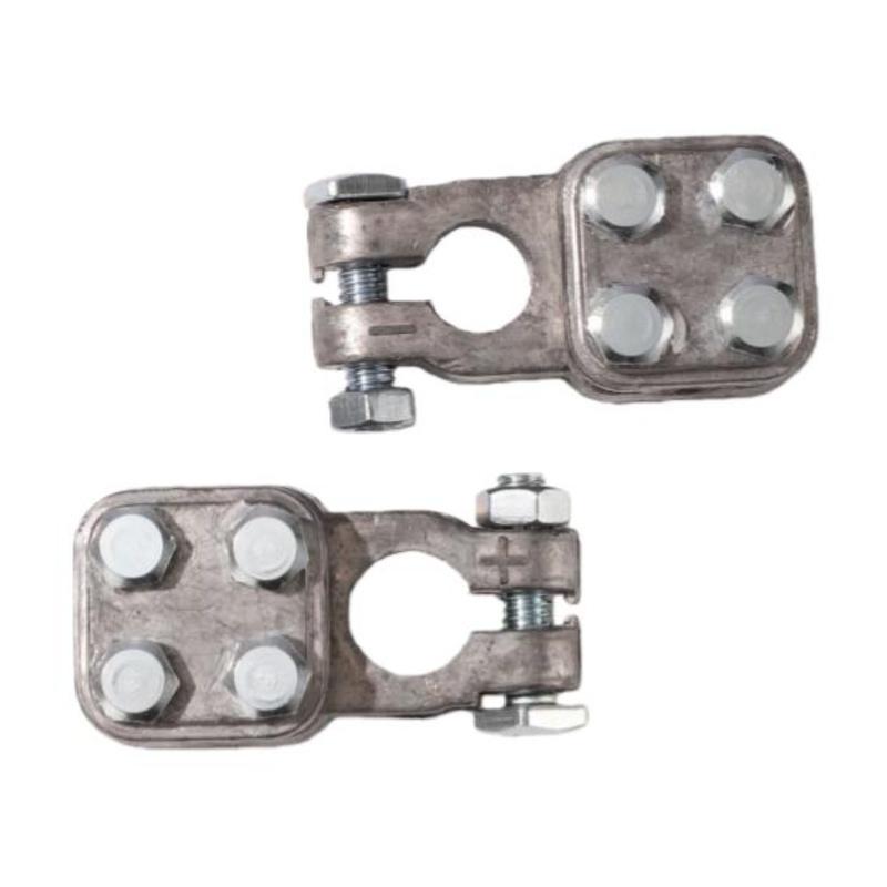 Battery Terminal Clamp 3 Way Connectors by Quick Cable Metal Replacement Battery Clamps for Cars Trucks Buses Set of 2