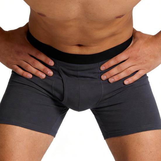 Herren Boxer Unterwäsche Mittelhoch geschnitten Elastischer Bund U-förmige Shorts Slips Kontrastierender Bund Offene Front Slips