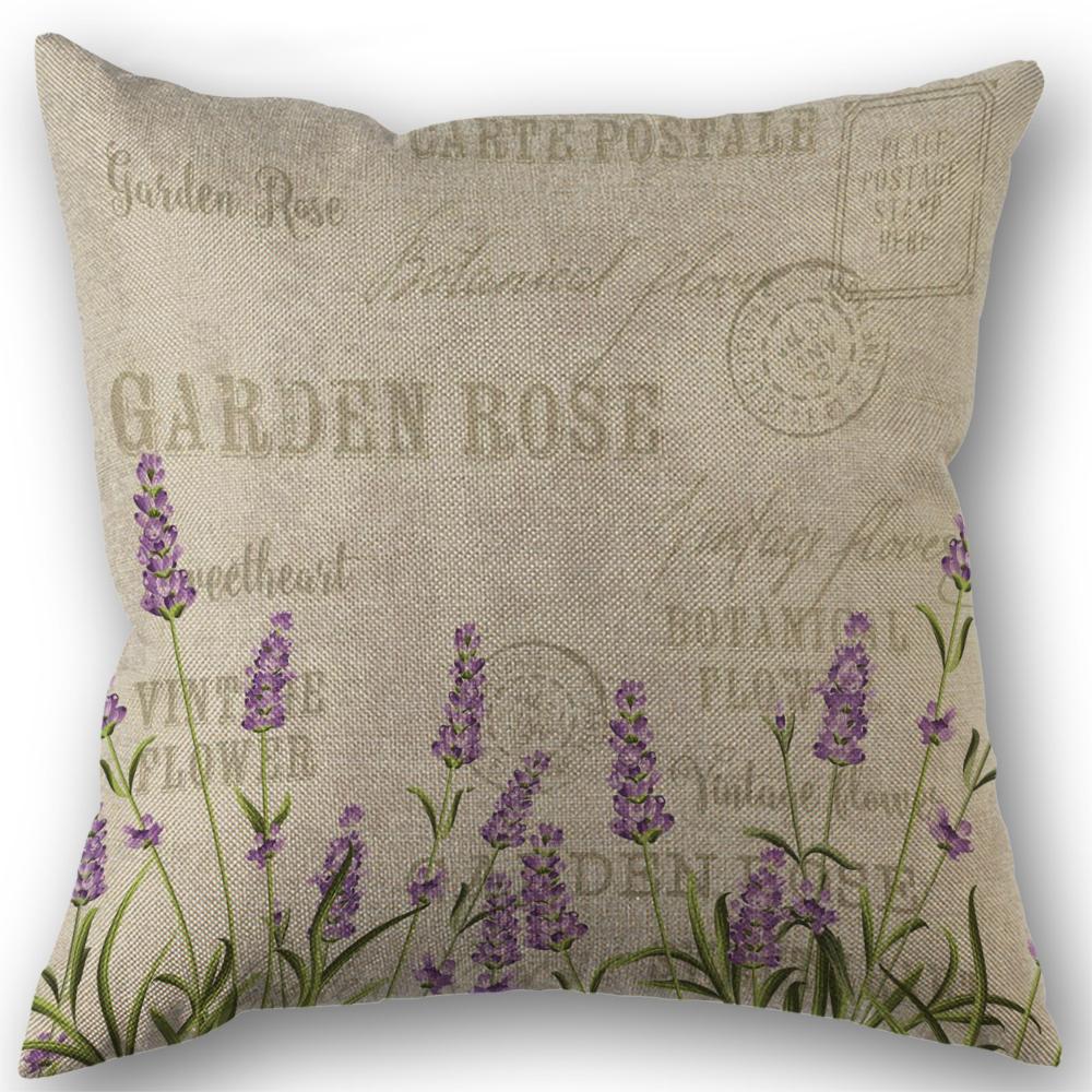 

Home Decor Lavender Artistic Pattern Cushion Covers Pattern Cushion Cover Suitable for Sofa Bedroom Car Pillow Cover 16x16Inch