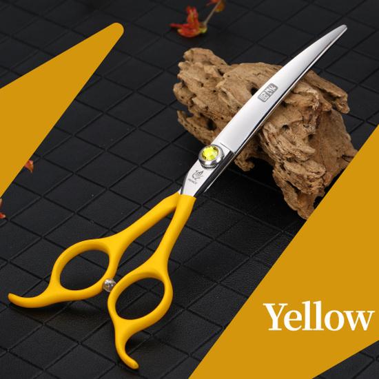 Fenice 6.5 inch Professional Dog Grooming Down Curved Scissors Colorful Shears Groomer Tools Japan 440C Set with Comb and Bag 1