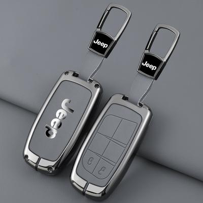Leather Car Key Case Cover Shell For Renegade Wrangler Patriot Grand Cherokee Compass Liberty WK2 KL MP BU SRT Accessories
