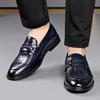 Fashion Spring Autumn New Alligator Print Luxury Shoes for Men Big Size Double Buckle Loafers Male British Style Business Dress Shoe Man