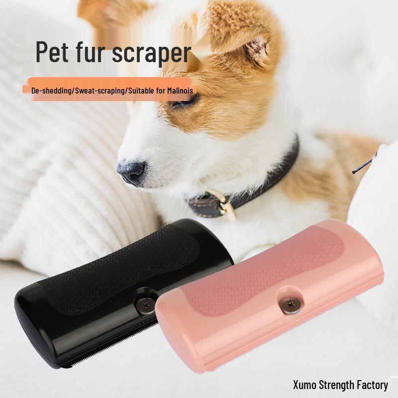 Pet Grooming Comb: Dog Shedding & Thinning Tool, Horsehair Sweat Scraper.